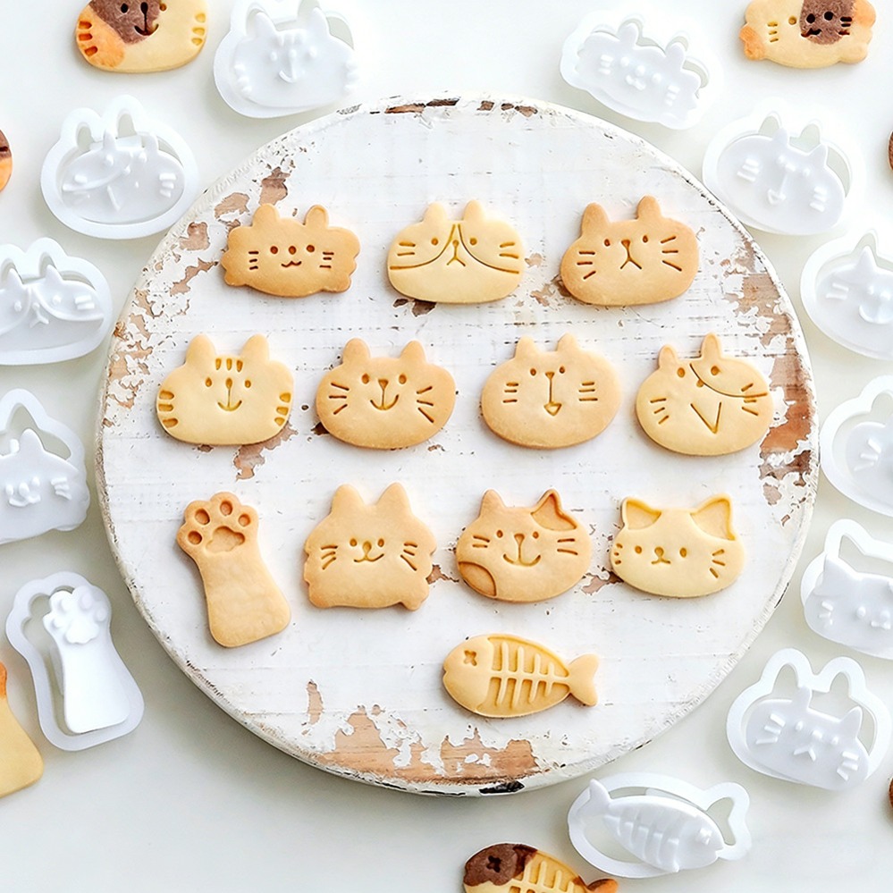 Kitchen Gadgets Oxo - Cute Kitten DIY Stamp Cookie Cutters
