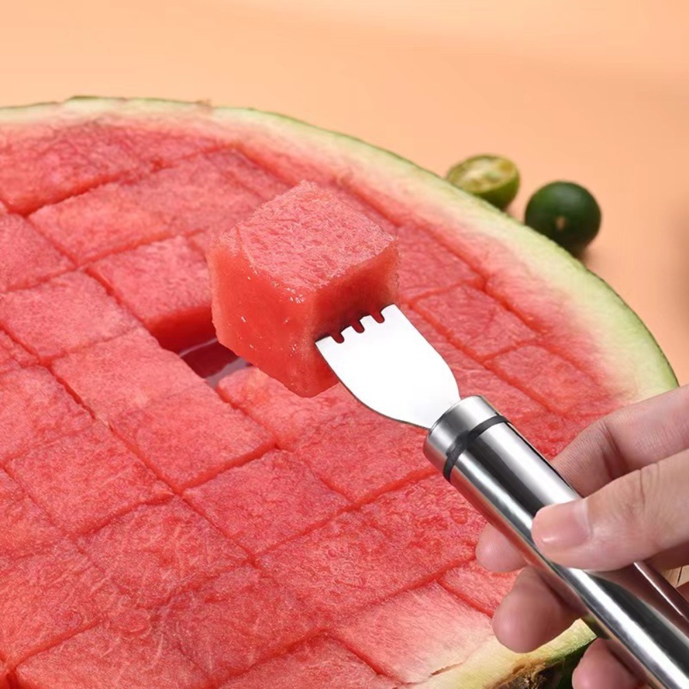 5PCS Stainless Steel 2 in 1 Wa - Watermelon Slicer Cutter ulasan dan harga