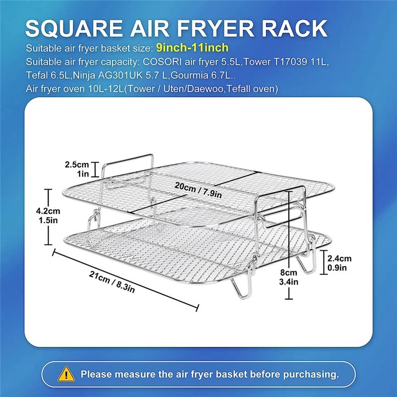 ✼Air Fryer Rack for Cosori 5.5 - Air Fryer Accessories ulasan dan harga