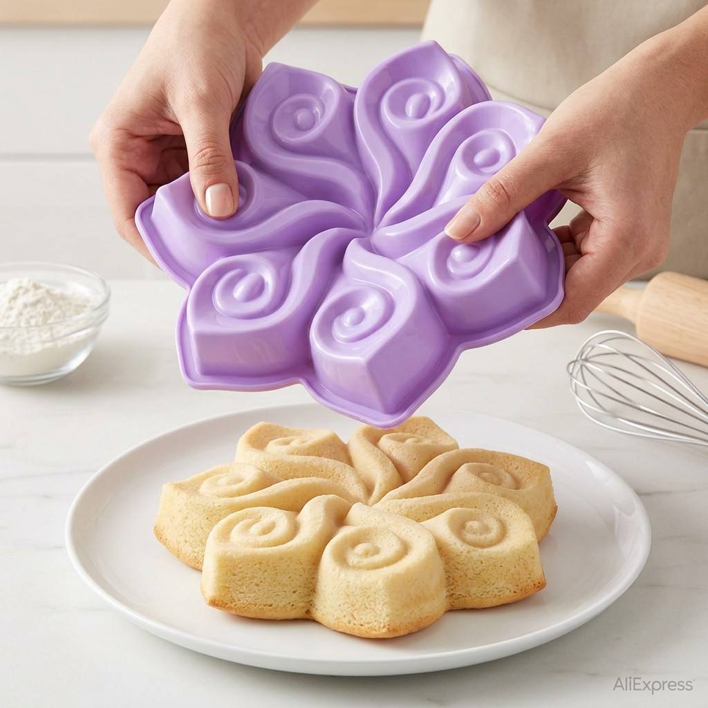 Large Flower Silicone Cake Mol - Kitchen Gadgets Oxo ulasan dan harga