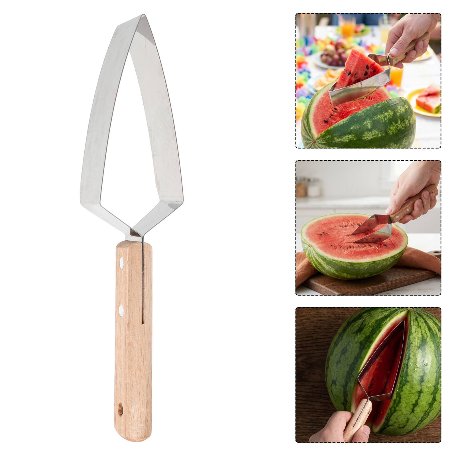 Stainless Steel Triangle Water - Watermelon Slicer Cutter ulasan dan harga