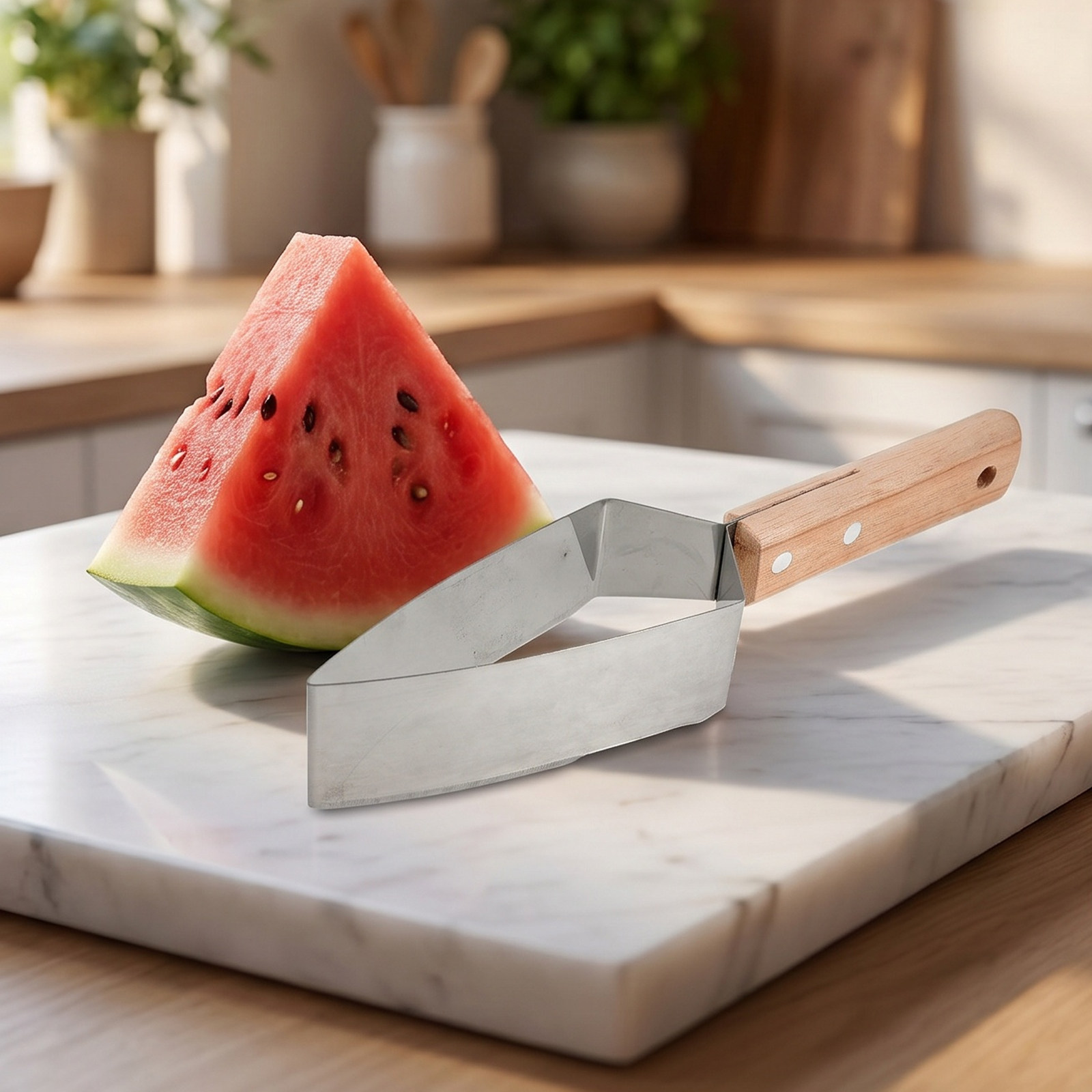 Stainless Steel Triangle Water - Watermelon Slicer Cutter ulasan dan harga