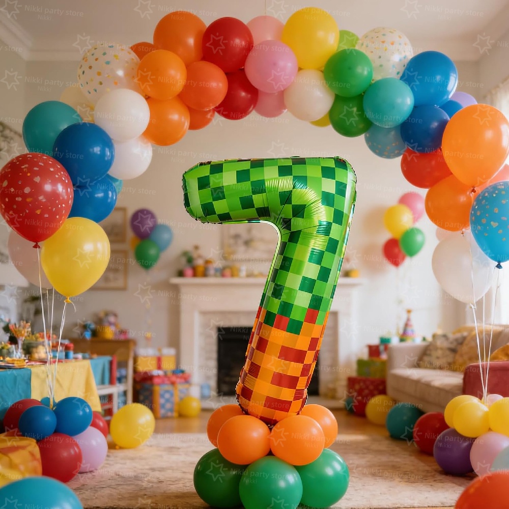 Pixel Miner Number Foil Balloo - Kitchen Gadgets Videos ulasan dan harga