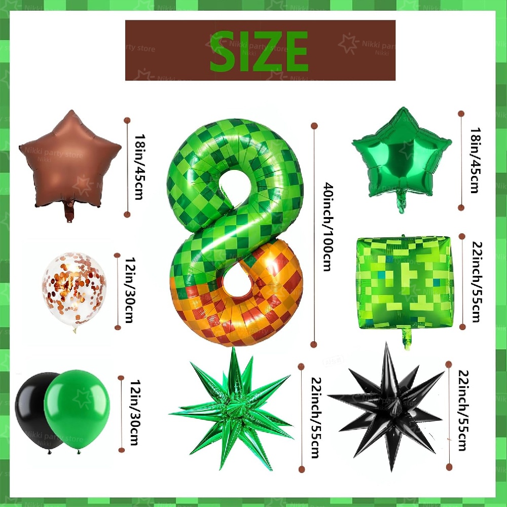 Pixel Miner Number Foil Balloo - Kitchen Gadgets Videos ulasan dan harga