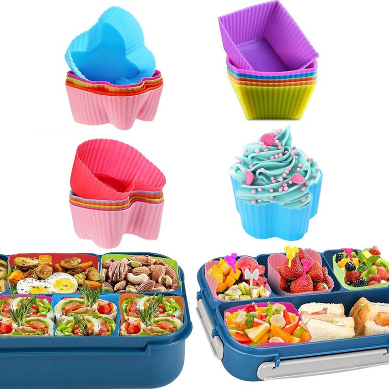 8PCS Silicone Lunch Box Divide - Silicone Baking Mat ulasan dan harga